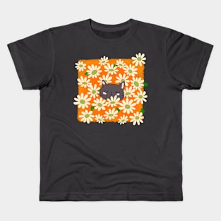 Cat in flowers Kids T-Shirt